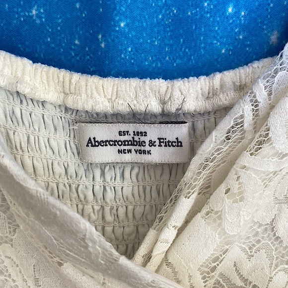 3/$65 Abercrombie And Fitch White Lace Dress size xs - Picture 3 of 11